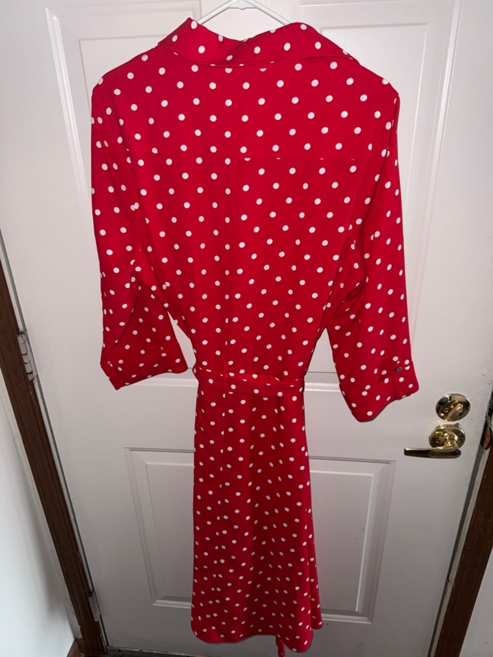 Appleseed's Red and White Polka Dot Midi Dress - Picture 4 of 4